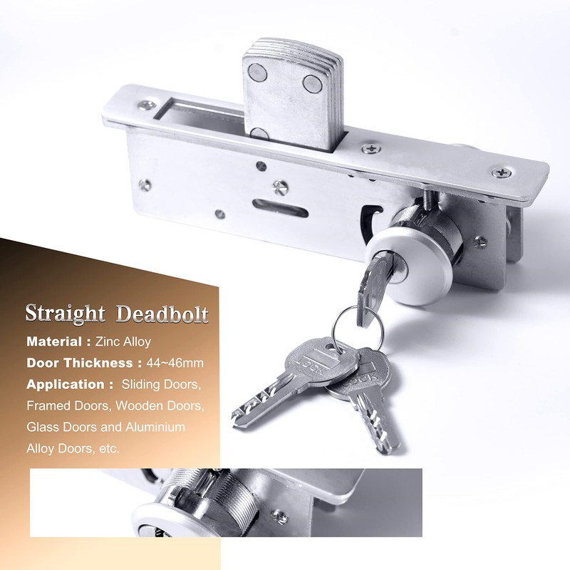 RupXinSplend Cylinder Deadbolt Mortise Lock - Commercial Storefront Door Lock