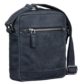 STILORD 'Pepe' Vintage Shoulder Bag Men's Leather Small Shoulder Bag for Men Compact Cross Body Bag with Shoulder Strap and Zip Made of Genuine Leather, charcoal, shoulder bag