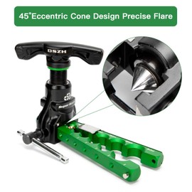 DrewDell HVAC Flaring Tool Kit for 1/4" - 3/4" Copper Pipe Flare Tool 45°Eccentric Single Tubing Flaring Tool for Copper Aluminum Pipes Refrigeration Air Conditioner Repair