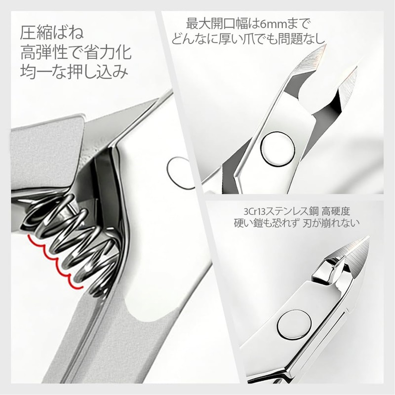 Nail Clipper Nipper for Rolled Nails, Shear Cutter, Anti-Slip, Perfect