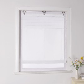 Yujiao Mao Roman Blind with Eyelets Kessy Piping Transparent Voile Roller Blinds Pack of 1