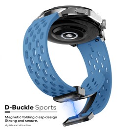 LYSMVIVI - Correa de reloj deportiva de 18 mm, 19 mm, 20 mm, 22 mm, de silicona de liberación rápida, a prueba de sudor, transpirable, para hombres y mujeres, correa de reloj deportivo de silicona suave, azul cielo