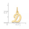 GlittersandGold 14k Small Script Letter D Initial Charm Bracelet Necklace