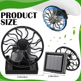 VIHOSE 2 Pcs Solar Fan for Hat, Cooling Fishing Fan Portable Clip-on Cap Fan Suitable for Most Hats Outdoor Solar Fan for Peaked Cap Bucket Hat Fishing Travel Hiking