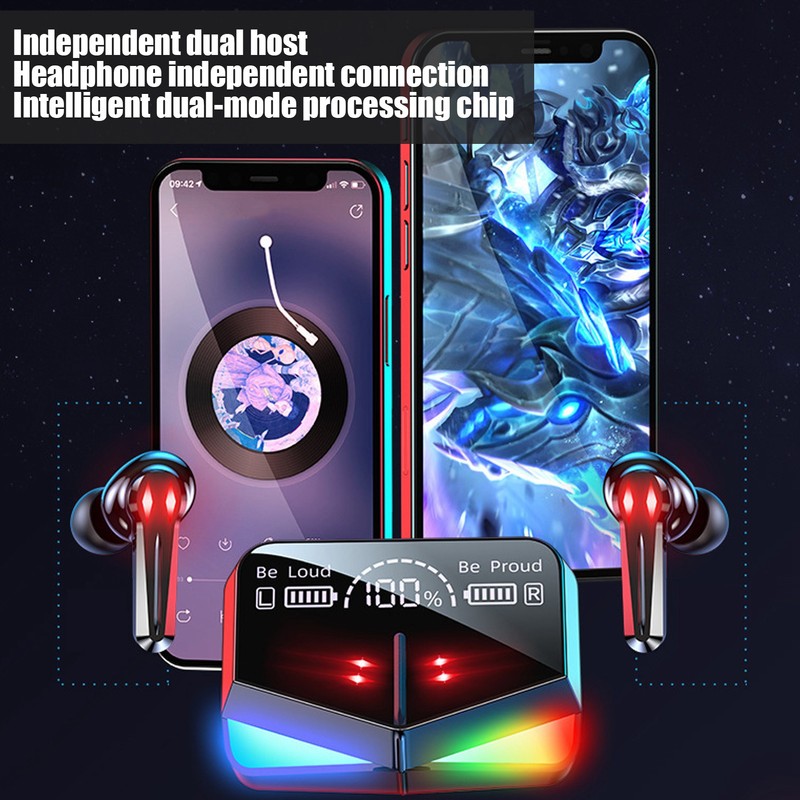 Gaming Wireless Earbuds Bluetooth 5.1 Gaming Stereo Independent Dual Host