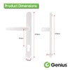 Genius® Upvc Door Handle Set White Sprung Lever/Lever - 92mm