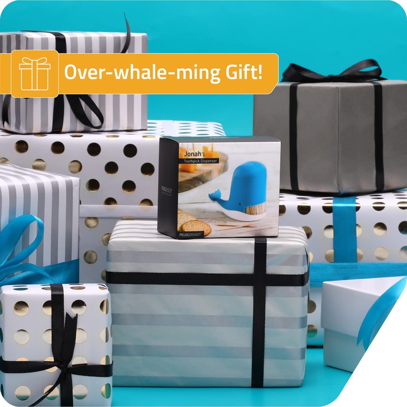 PELEG DESIGN Jonah Toothpick Holder - Cute Whale Toothpick Dispenser