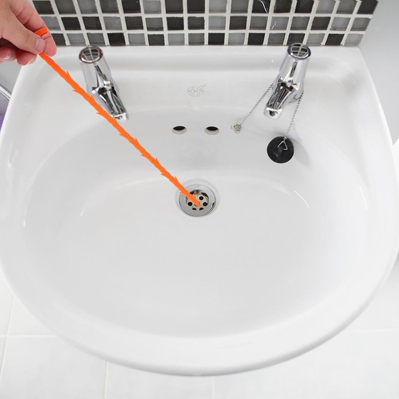 6 Piezas Serpiente para Desatascar Desagües Flexible de Plástico