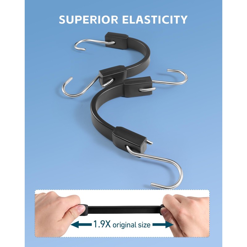 4 Inch Short Rubber Bungee Cords Heavy Duty Outdoor, Mini