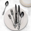 48-Piece Black Silverware Set with Steak Knife, Black Flatware Sets