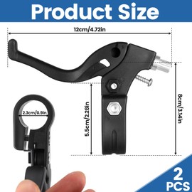 JiuXinYuKeJi 1 Pair Brake Levers Bicycle Brake Levers Children's Bicycle Brake Handle, Universal Handlebar Brakes Replacement Parts Bicycle Handle Handlebar Brake Levers for Mountain Bike Road Bike