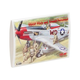 ICM 48083 USAAF Pilots and Ground Personnel (1941-1945) (5 Figures - 3 Pilots, 2 Mechanics)