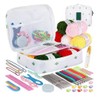 58-Piece Crochet Starter Kit for DIY Yarn Projects – Blue