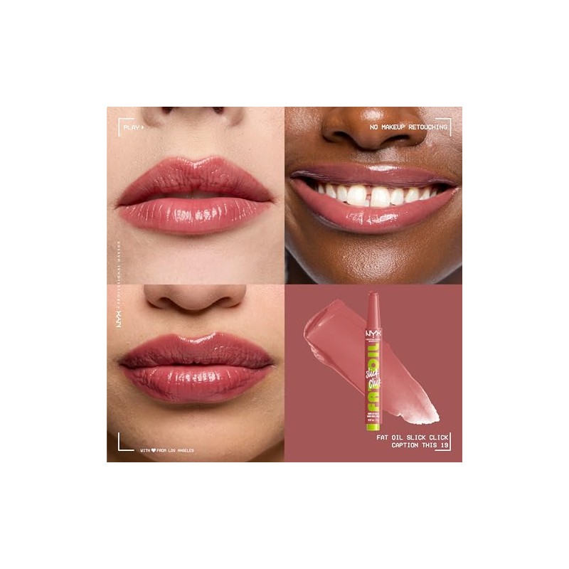 NYX Professional Makeup Fat Oil Slick Click, Brillo de Labios