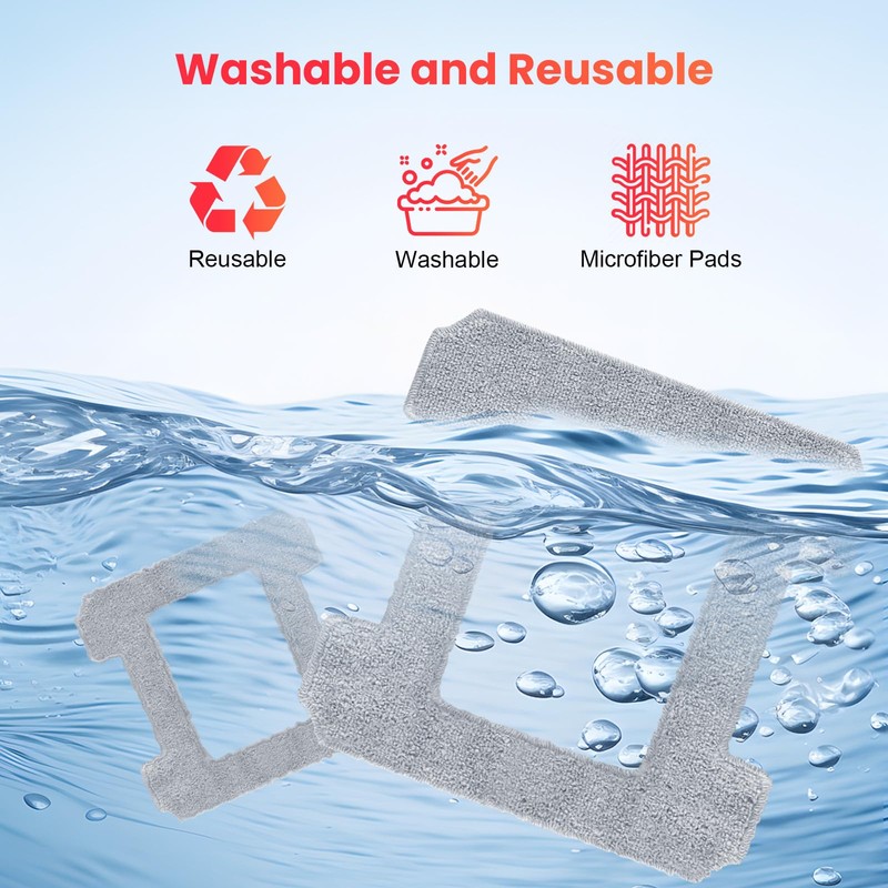 16 Pack Washable Cleaning Rag for Ecovacs Winbot W2 PRO