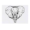 Azeeda Large 'Elephant Face' Temporary Tattoo (TO00023280)