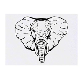 Azeeda Large 'Elephant Face' Temporary Tattoo (TO00023280)