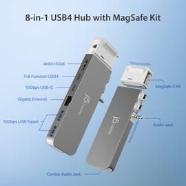 j5create 4K60 Elite Pro USB4 Hub- 4K60 HDMI, USB4 @40Gbps, 2X USB-A 3.2 Gen 2 Ports, USB-C 3.2 Gen 2 Port, Gigabit Ethernet, Designed for MacBook 2021/2022 Pro / Air (JCD395) (Renewed)