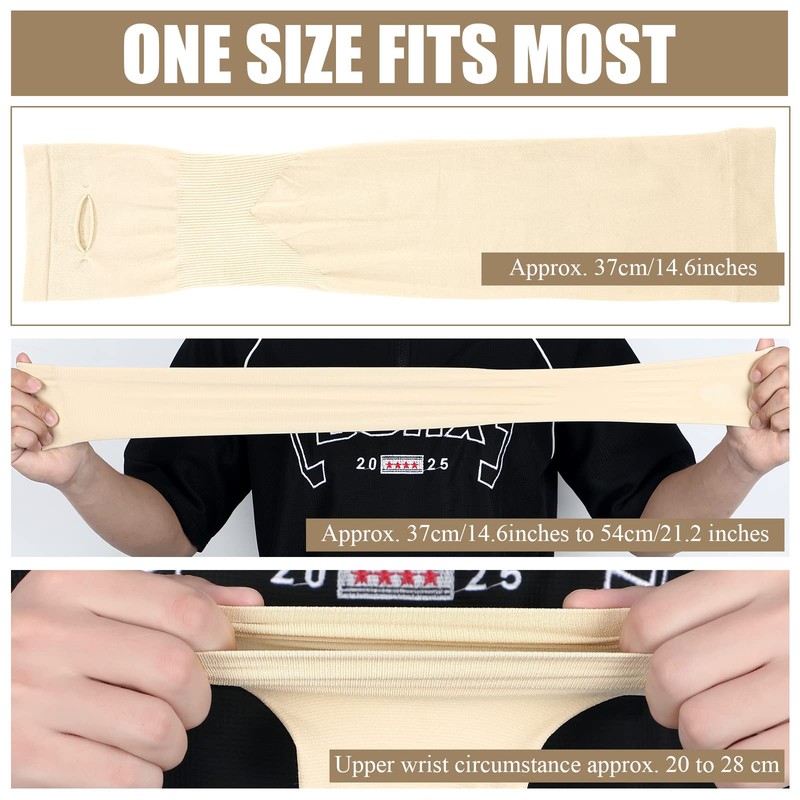 Eurzom 8 Pairs Elderly Skin Protector Sleeves Thin Skin Arm