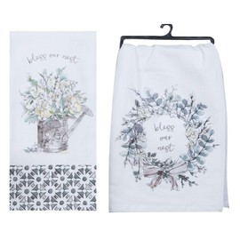 Kay Dee Designs Bless Our Nest Floral Farmhouse Kitchen Towels, Bundle of 2