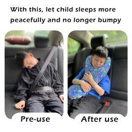 haozaikeji Car Travel Pillows for Adults Kids Y-Shape Car Seat Pillow Car Sleeping Head Body Support for Long Distance Journey Road Trip