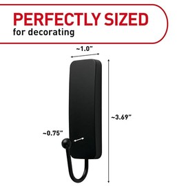 Command Ganchos de Pared Decorativos Medianos, 2 Ganchos Negros y 4 Tiras de Comando