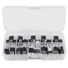 ACEIRMC 10 Values 50 Pcs IRFZ44N IRF510N IRF530N IRF540N IRF640N IRF740 IRF840 IRF3205 IRF9540 IRF Series transistors MOSFET Assortment Kit (50pcs/Box)