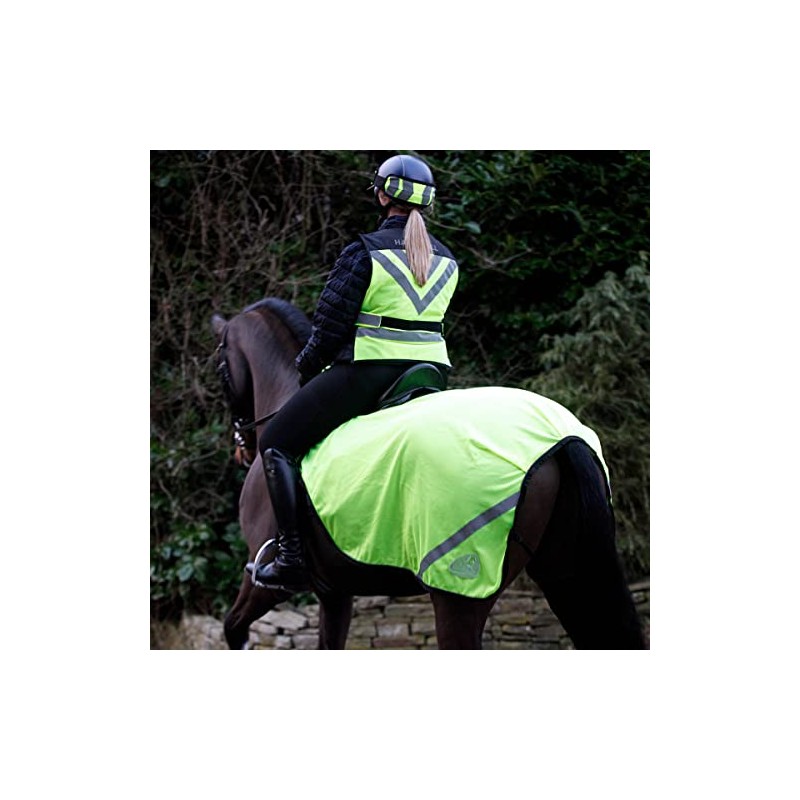 Masta High Viz Mesh Wrap Around Horse Exercise Sheet Yellow