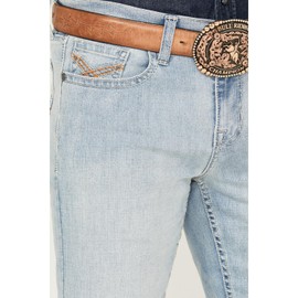 Cody James Men's Jamestown Light Wash Slim Straight Stretch Denim Jeans Light Wash 31W x 30L US