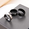 YOVORO 9Pcs Stainless Steel Band Rings for Men Women Fidget