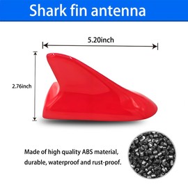 QKWL Car Shark Fin Universal Antenna, Shark Fin Antenna, Shark Fin Antenna Cover, Waterproof and Rust-Proof, Durable, Suitable for Most Cars, Trucks, SUVs, Etc (Red)