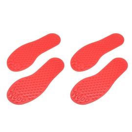 Wakects Footprint Markers Funny Wear Resistant PVC Practice Foot Markers for Nursery (Red)
