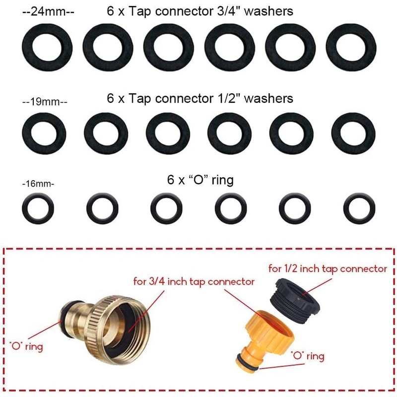 Garden Hose Coupling, 1/2 Inch Coupling, Hose Connection Set with
