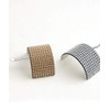 VingTAINE H7306-BK Studded Curved Plate Pony Hook Hair Cuff, Pony
