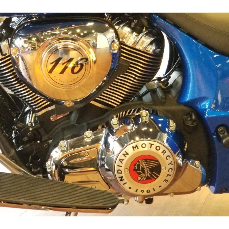 Indian Motorcycle, 116 Engine, Primary Cover Background Decal, Sticker, Emblem
