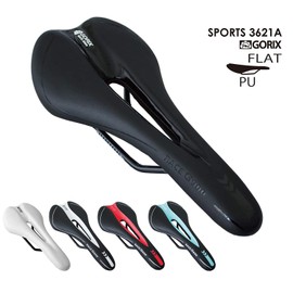 GORIX 3621A Bicycle Saddle, Low Rising, Perforated, Tension Type, Customized, Compatible with Road Bikes, Mountain Bikes, Etc., Full Black