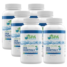 Spa Platinum Pro Natural Hot Tub Treatment – Fast Acting Cloudy Water Solution – Six Months Supply – Keep Spa Water Clear, Balanced & Fresh | Easy-to-Use Hot Tub Water Treatment – (8 oz x Pack of 6)
