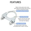 GDFYMI U Bolt Exhaust Clamp, Heavy Duty Carbon Steel Muffler