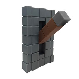 Game Room Light Switch Cover, 1 Toggles Blocks Light Switch Cover, My World Room Decor, More Sturdy, 1 Gangs Standard Size for Fans Kids Bedroom Decoration, Grey Torch