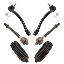 TRQ Front Driver & Passenger Side Steering Kit Steering Rack & Pinion Bellow Tie Rod Compatible with 2011-2016 Hyundai Elantra 2013-2014 Elantra Coupe 2014-2016 Elantra GT 2012-2017 Veloster