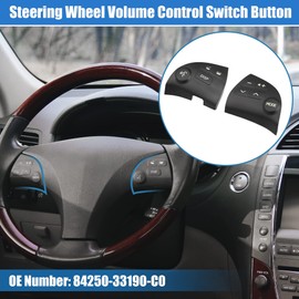 X AUTOHAUX 1 Pair Steering Wheel Volume Control Switch Button Replament for Lexus ES350 2007 2008 2009 2010 OE Number 84250-33190-C0 Left and Right Side