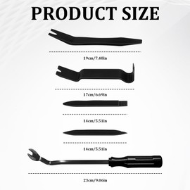 QZTYTY 5PCS Auto Trim Removal Tool kit, Clip Removal Tool, Automotive Interior Fastener Puller Remover Body Repair Set, Car Accessories No Scratch Pry Tool for Car Panel and Dashboard Removal (Black)