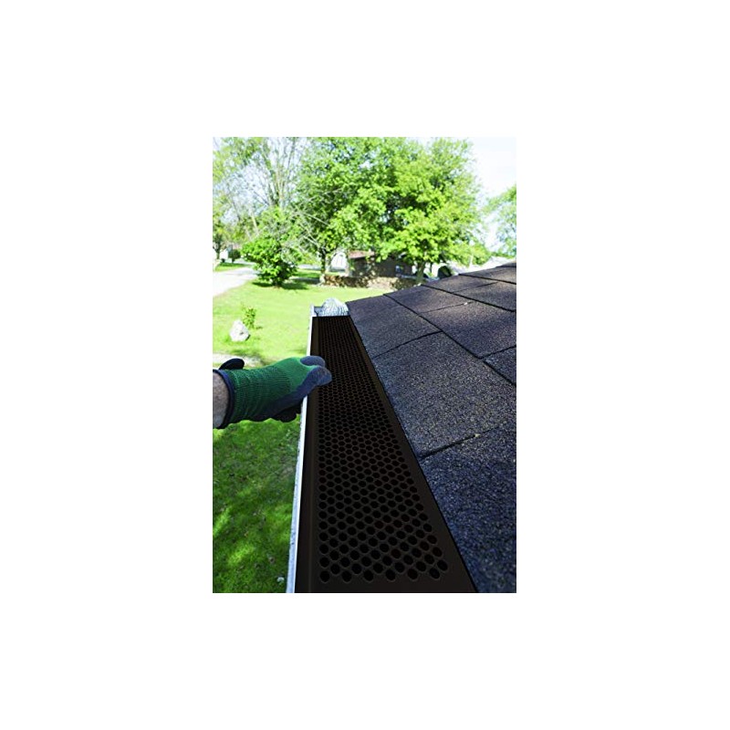 Frost King Snap-in Vinyl Gutter Screen, Brown, 10-Pack