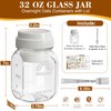 Syntic 32 Oz Glass Overnight Oats Container with Silicone Divider