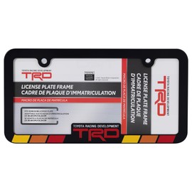 CHROMA 042616 Racing Development TRD Black Metal License Plate Frame compatable with Toyota