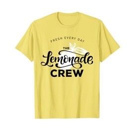 Lemonade Stand Crew and Boss Lemon Juice Summer Yellow T-Shirt