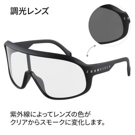 SWANS SNOWFIELD F3 SF-05 MBK Sports Sunglasses, Photochromic Lenses, Matte Black/Photochromic Clear to Smoke