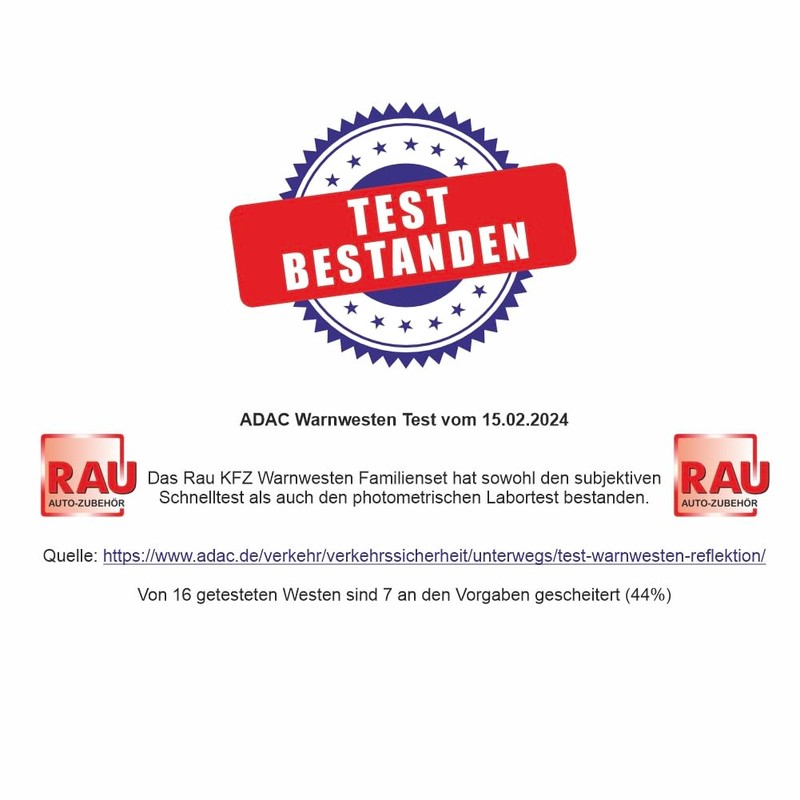 RAU Car hi-visibility safety vest for the whole family, 2