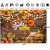 LTLYH 7x5ft Fall Thanksgiving Photography Backdrop Thanksgiving Brown Wood Wall