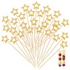 Gold Star Cocktail Picks - 50 PCS Decorative Fancy Toothpicks